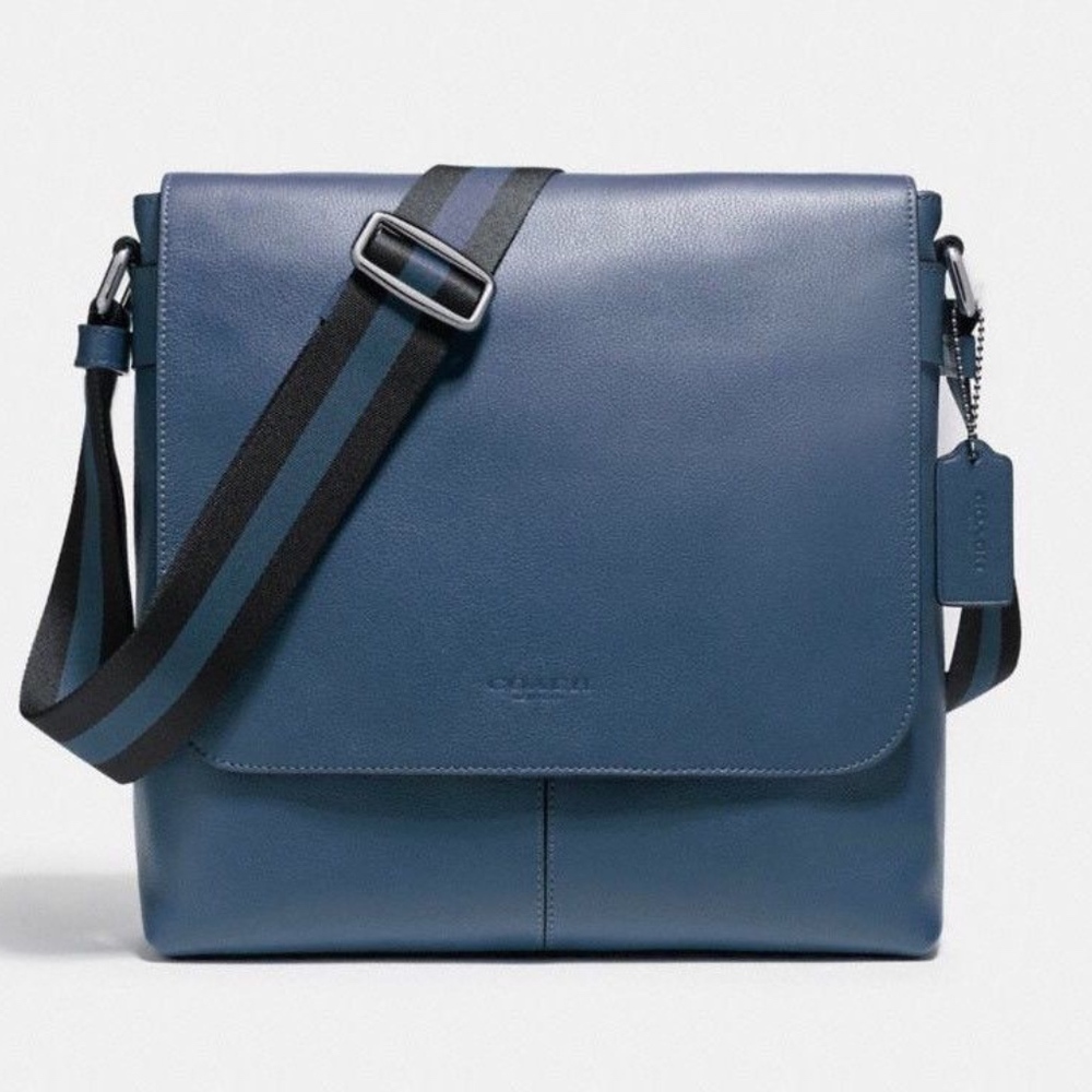 NWT Authentic Coach Leather Charles Messenger Bag